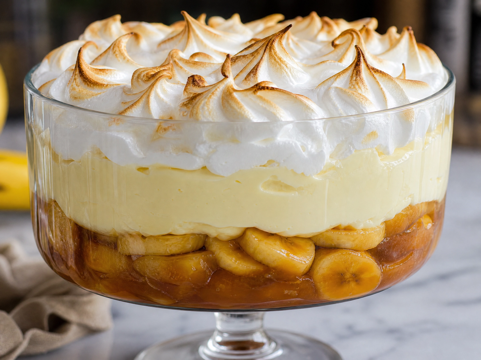 A Arte da Sobremesa de Banana com Creme e Merengue: Uma Análise Detalhada
