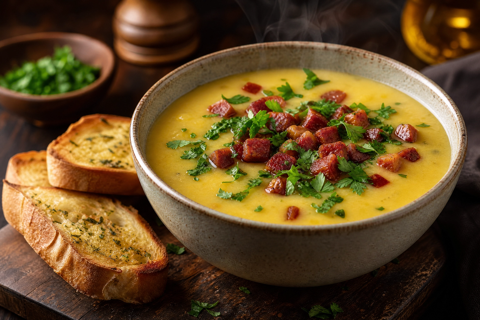 Caldo de Batata com Calabresa Fácil e Rápido